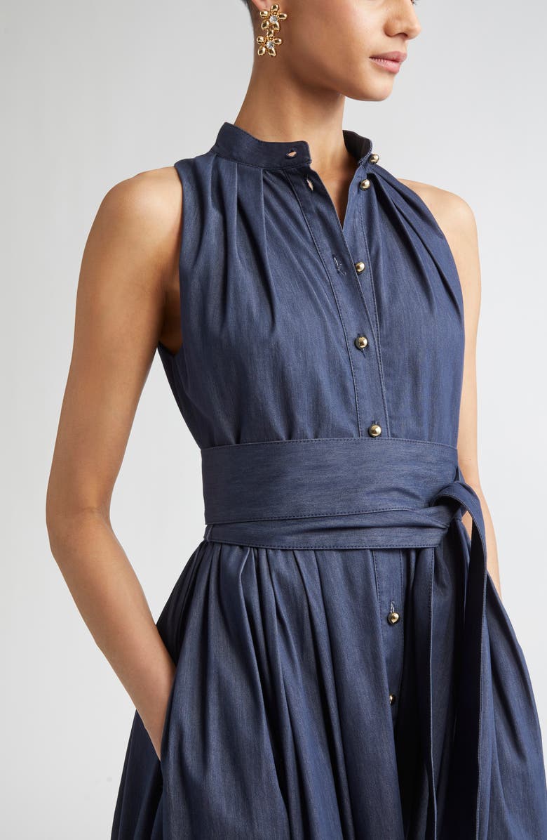 Carolina Herrera Double Flower Drop Earrings, Alternate, color, Gold