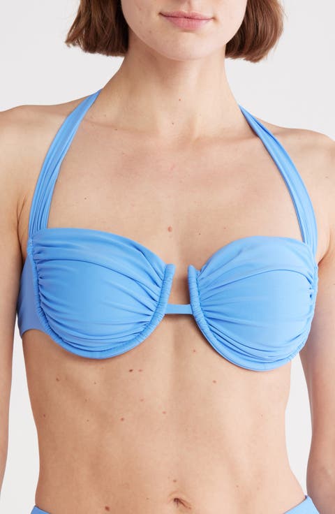Shirred Underwire Bikini Top