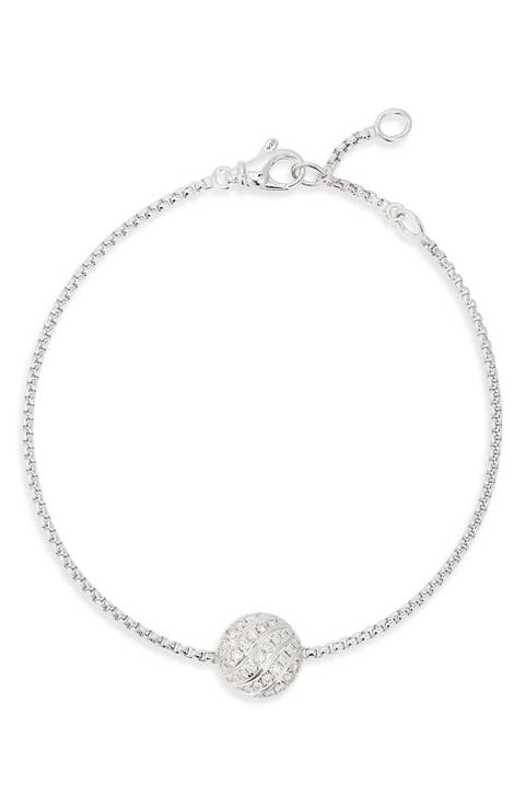 Sculpted Cable Diamond Station Bracelet