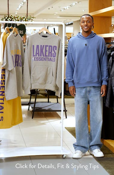 Fear of God Essentials x NBA Lakers Sport Fit Crewneck Sweatshirt (Men ...