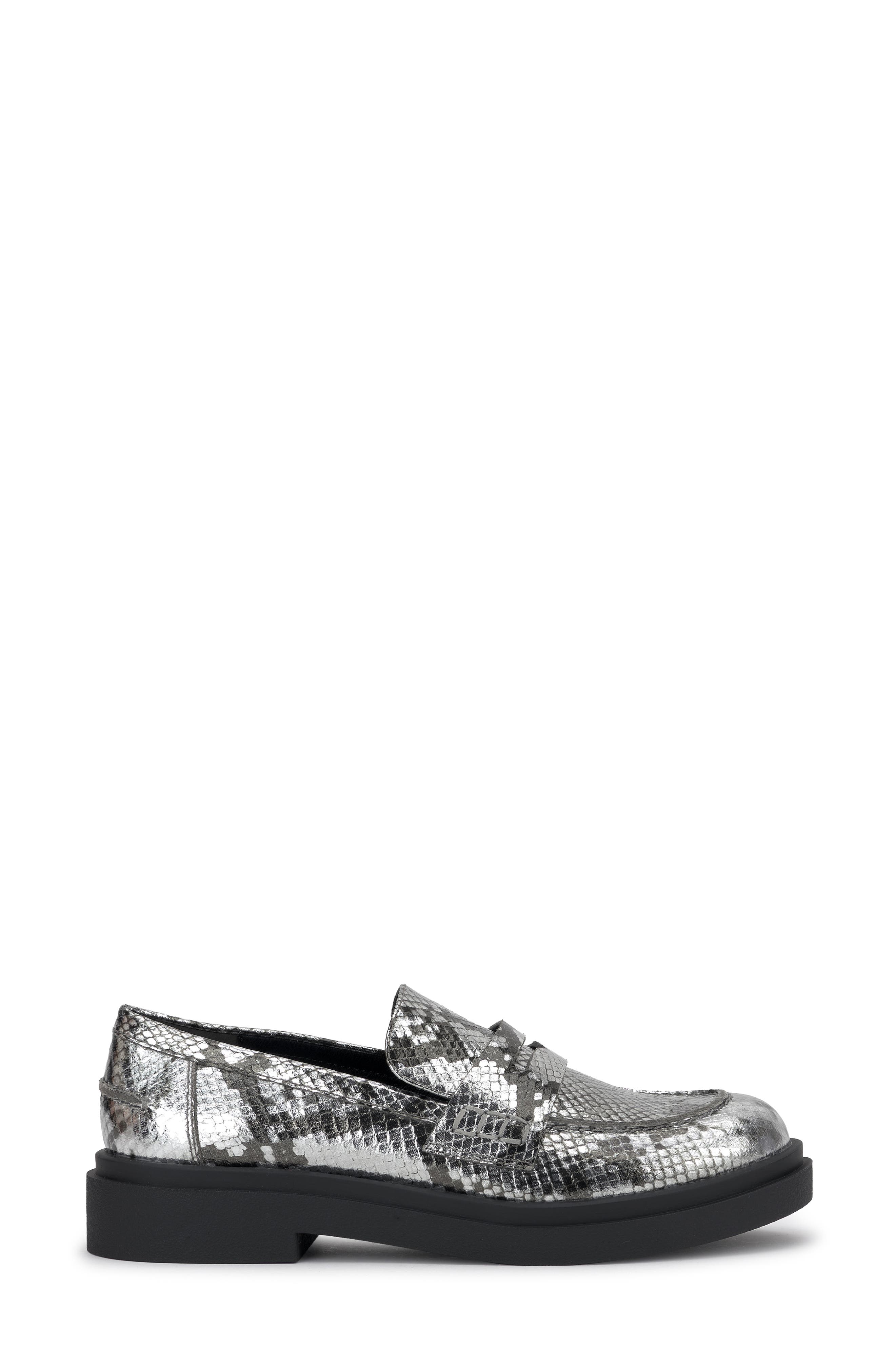Jessica Simpson Xuris Platform Penny Loafer, Alternate, color, Chrome