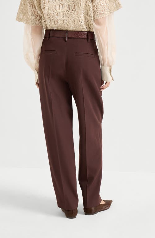 Brunello Cucinelli Pleated-details Trousers In Brown