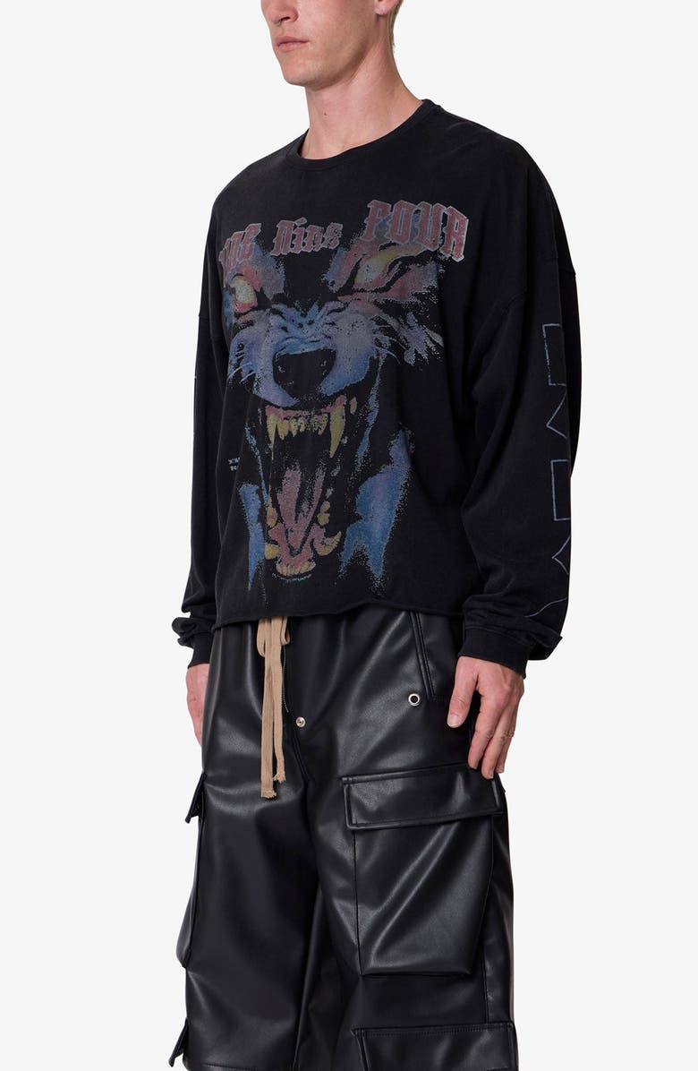 mnml 994 Wolf Oversize Cotton Graphic T-Shirt, Alternate, color, 