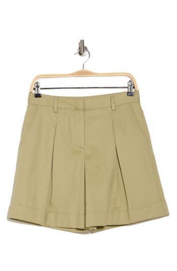 Twp Thompson Mid-length Cotton-linen Shorts In Sage