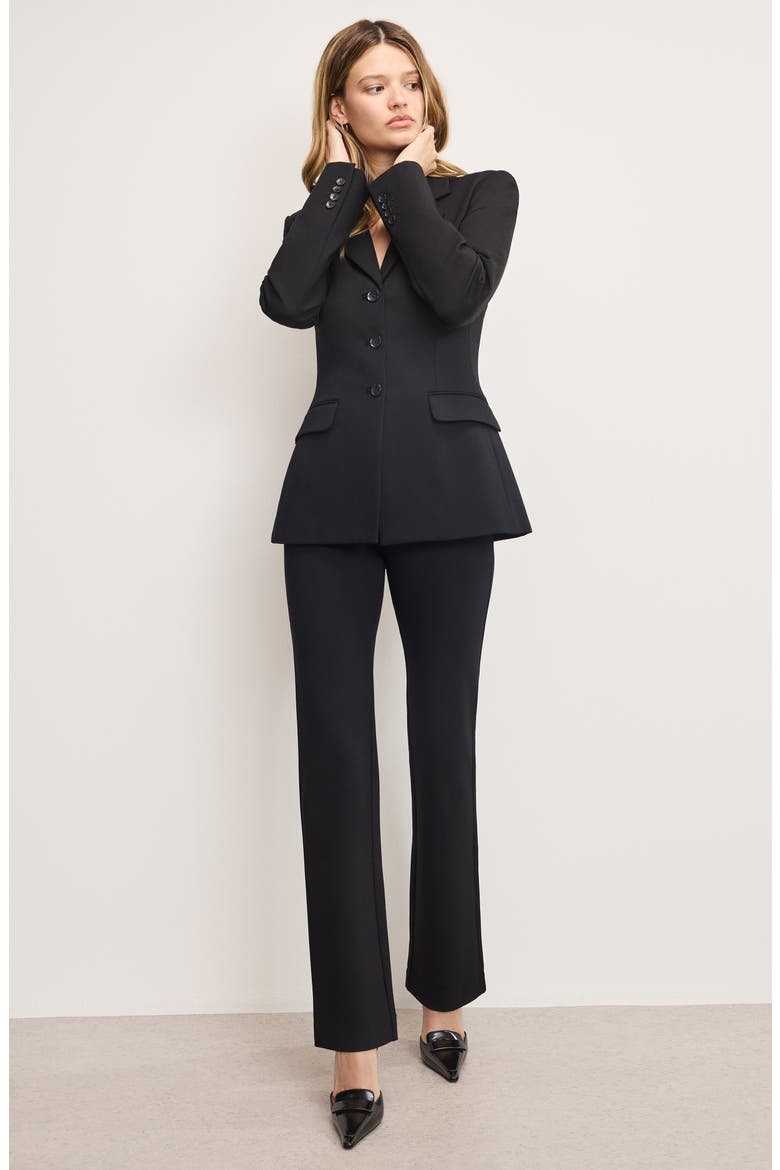 Ponte Straight Leg Pants, Alternate, color, BLACK001