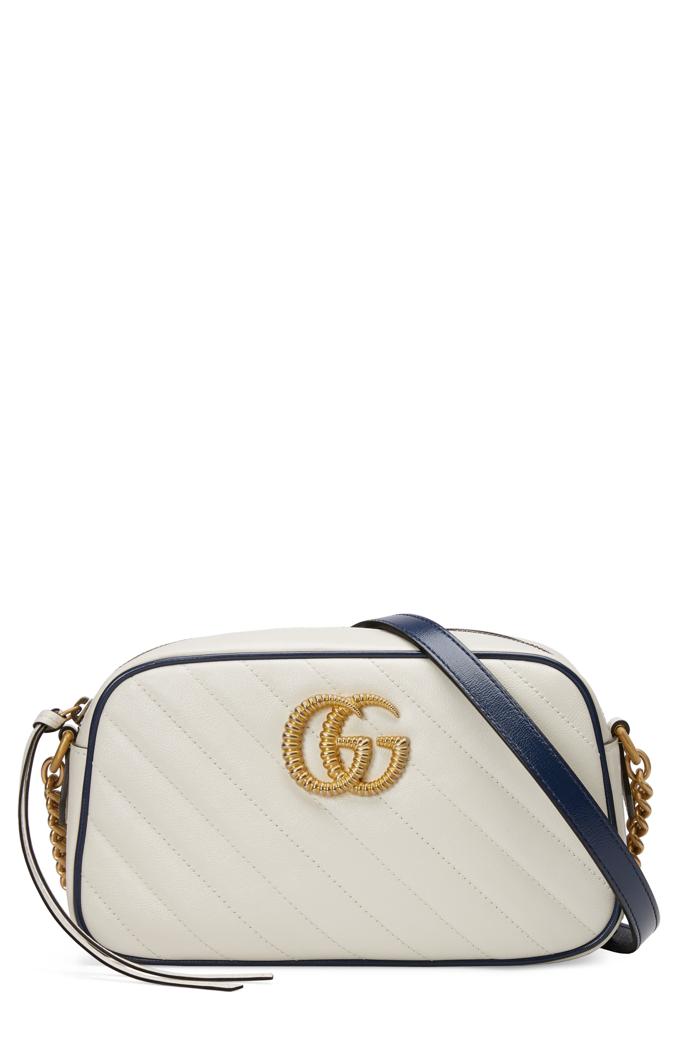 Gucci Small GG 2.0 Matelassè Leather Camera Bag, Main, color, 