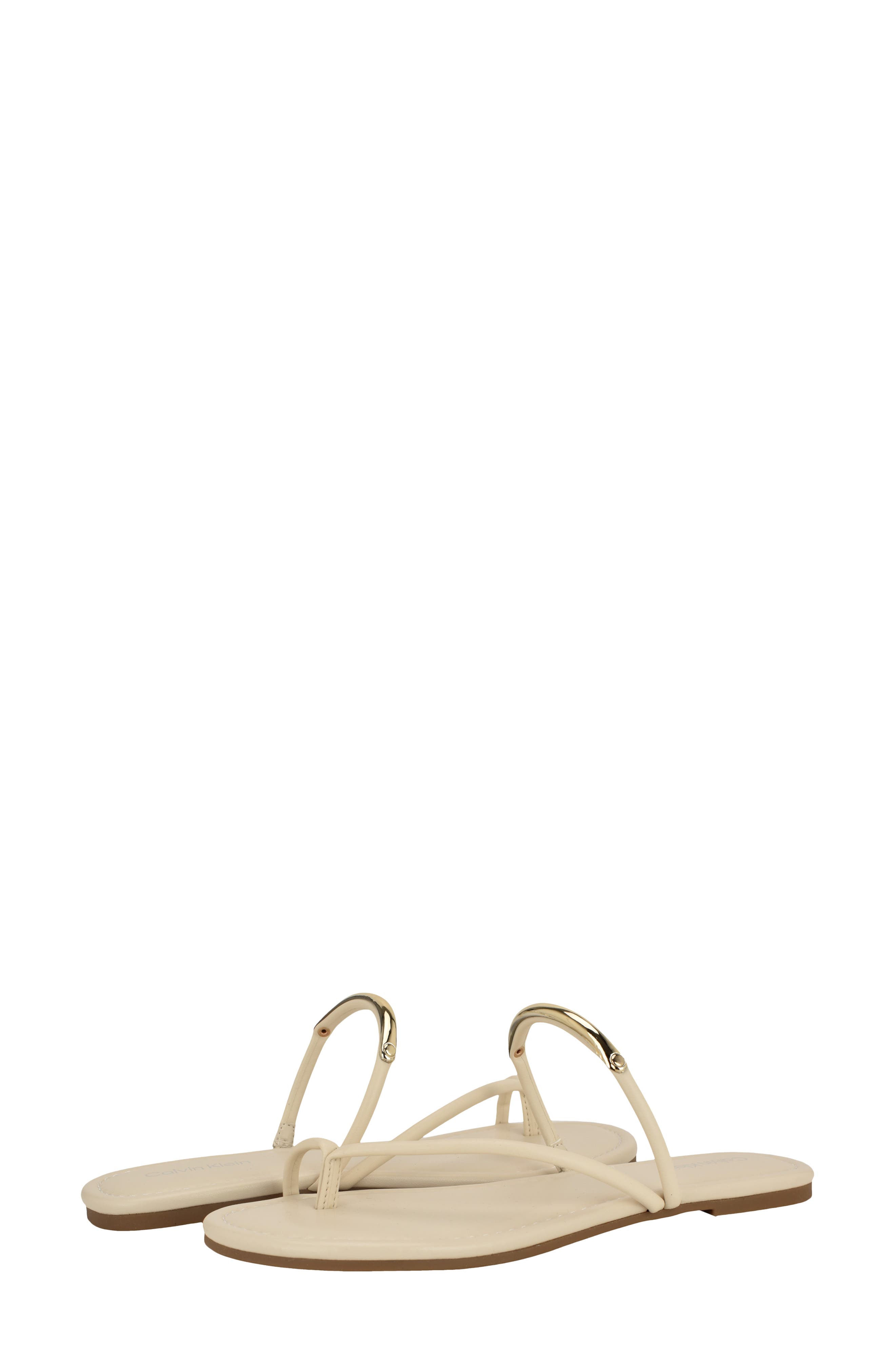 Bienna Toe Loop Sandal, Alternate, color, IVORY