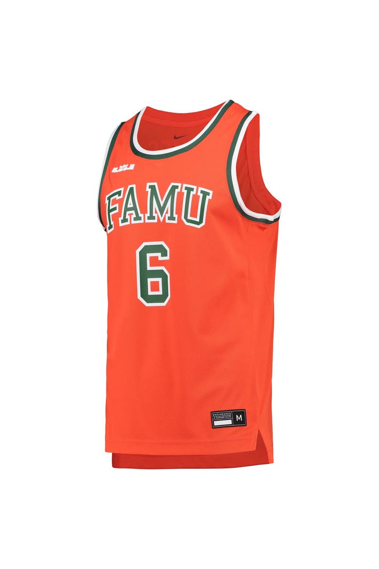 Men's Nike x LeBron James Orange Florida A&M Rattlers Replica Basketball Jersey, Alternate, color, Orange