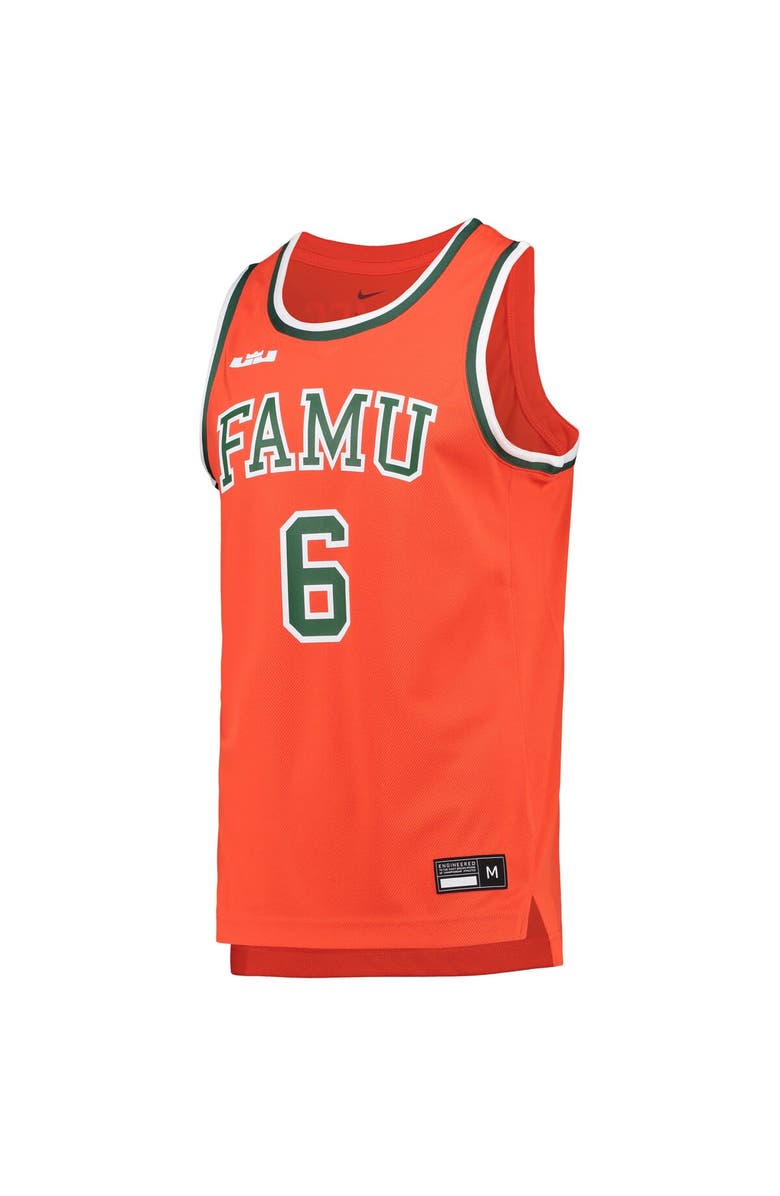 NIKE X LEBRON JAMES Men's Nike x LeBron James Orange Florida A&M Rattlers Replica Basketball Jersey, Alternate, color, Orange