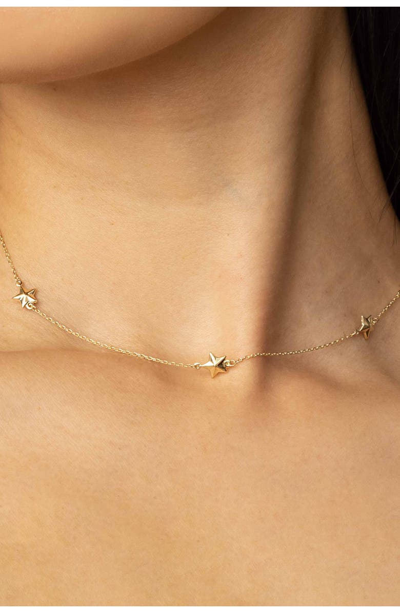 Oradina 14K Yellow Gold Street Star Necklace, Alternate, color, Yellow Gold
