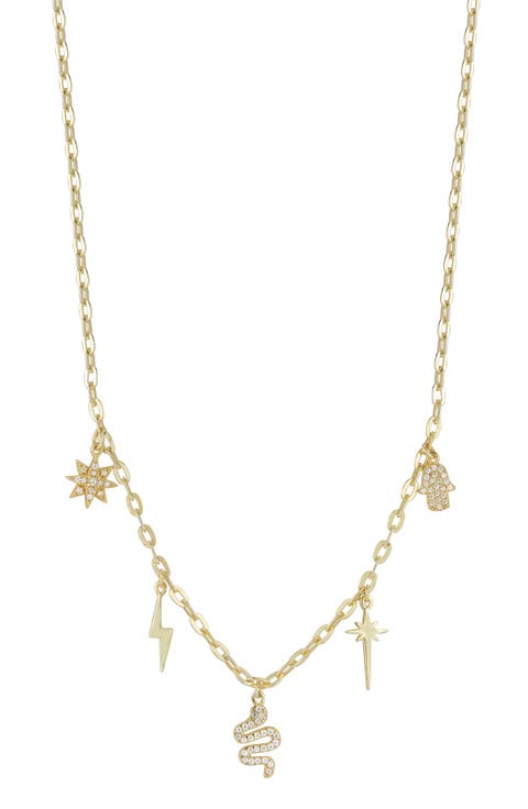 14k Gold Plated Charm Necklace