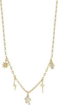 SPHERA MILANO 14k Gold Plate over Silver Charm Necklace