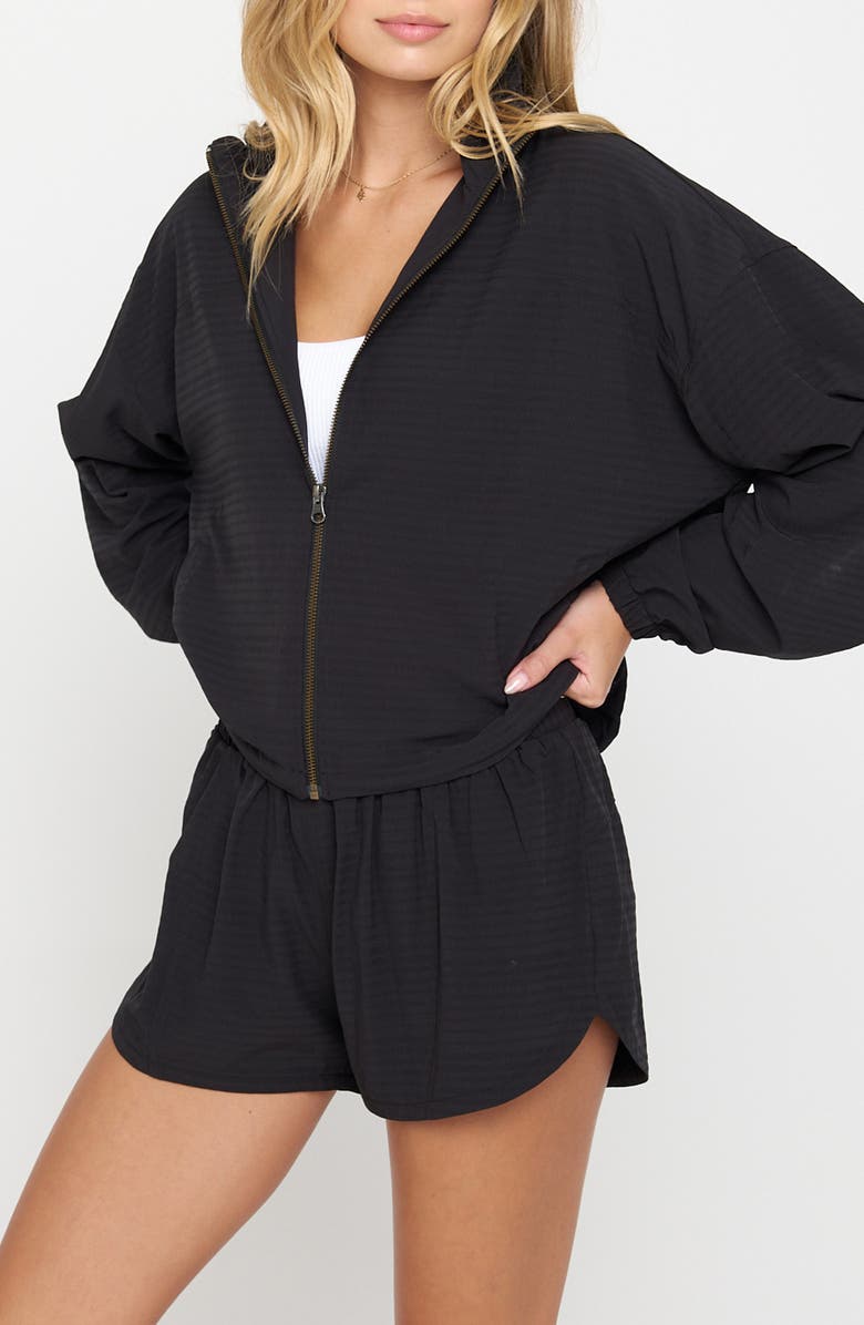 Spiritual Gangster Elana Crop Zip Woven Active Jacket, Alternate, color, 