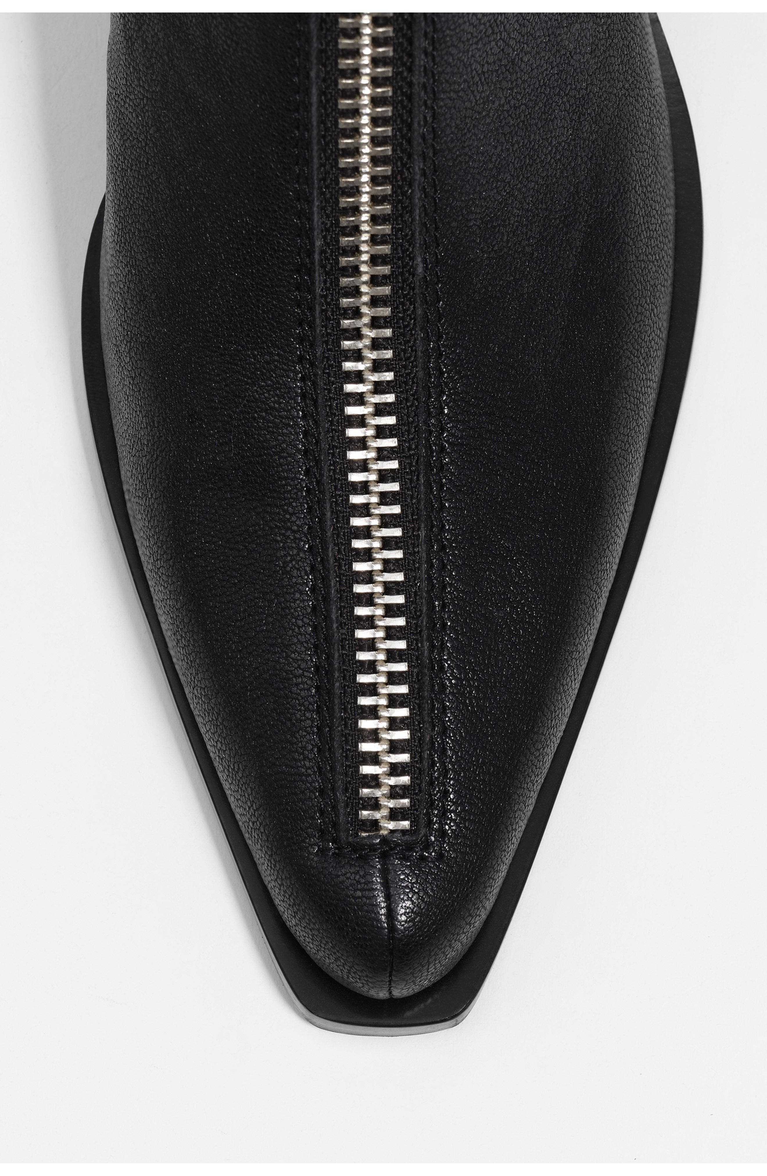 Bimba y Lola Leather Cowboy Shoe Boot, Alternate, color, Black