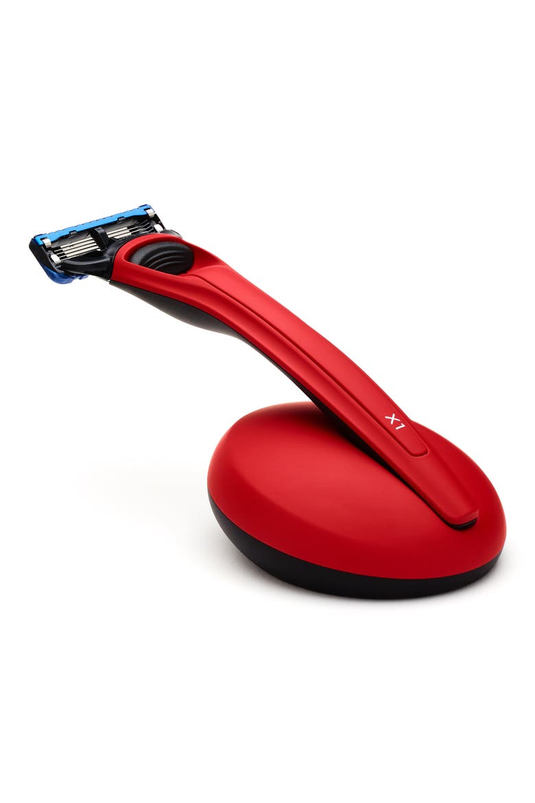 X1 Matte Red Razor and Stand Set, Main, color, MATTE RED