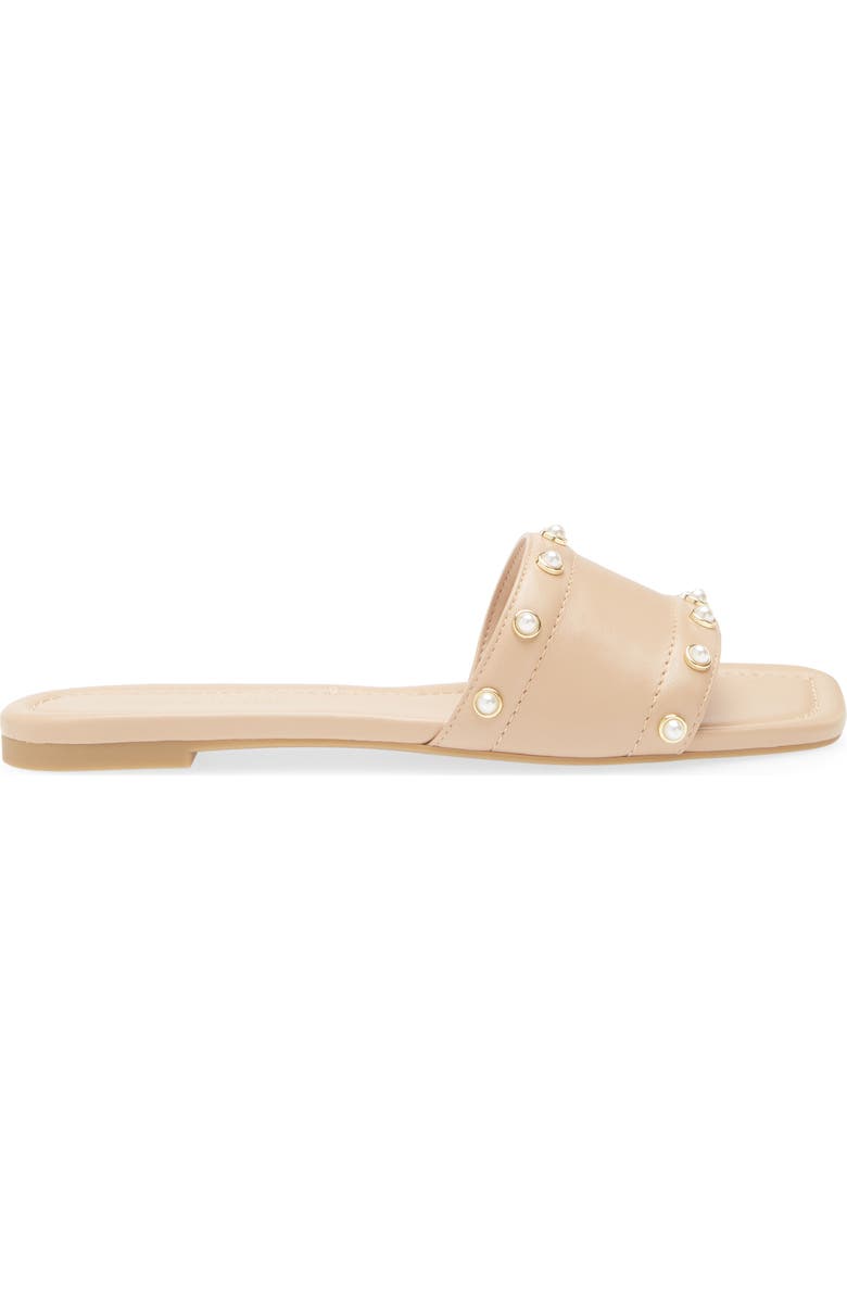 Stuart Weitzman Pearl Slide Sandal, Alternate, color, Golden Beige