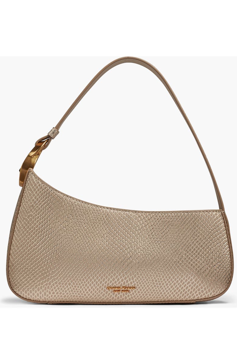 Donna Karan New York Jersey Snake Shoulder, Main, color, Metallic Bone