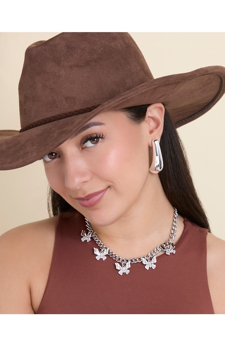 Jessica Simpson Drop Stud Earrings, Alternate, color, Silver