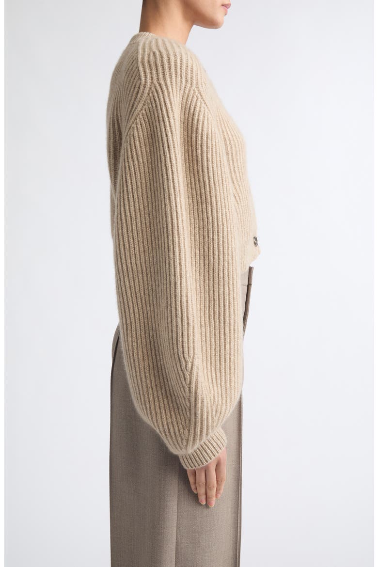 The Cadogan Cropped Cashmere Cardigan, Alternate, color, OATMEAL