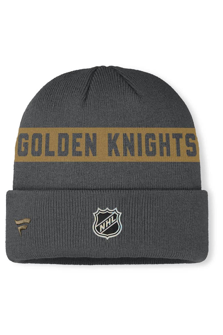 Men's Fanatics Gray Vegas Golden Knights Authentic Pro Rink Cuffed Knit Hat, Alternate, color, Gray