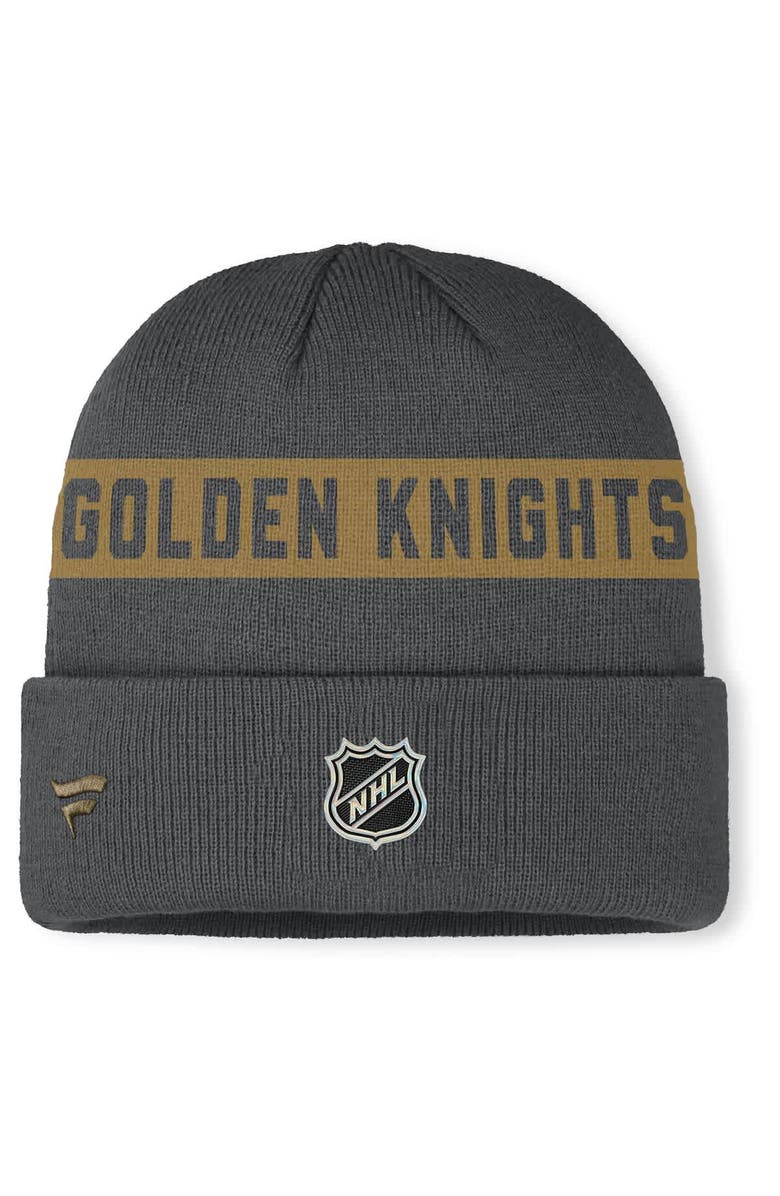FANATICS Men's Fanatics Gray Vegas Golden Knights Authentic Pro Rink Cuffed Knit Hat, Alternate, color, Gray