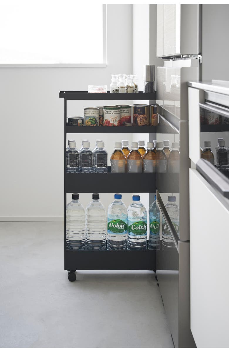 Yamazaki Slim Rolling Wagon, Alternate, color, Black