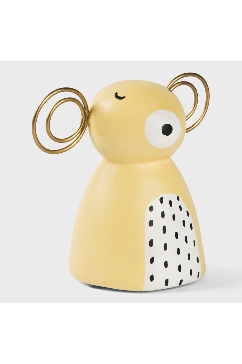 Winter Bear Figurine, Alternate, color, White and Gold