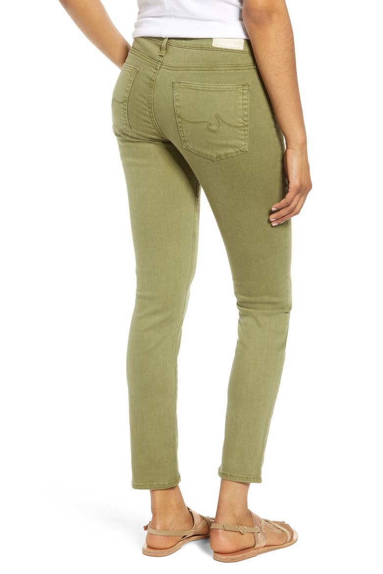 The Prima Ankle Cigarette Jeans, Alternate, color, SULFUR OLIVEWOO
