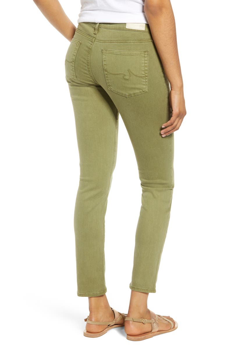 AG The Prima Ankle Cigarette Jeans, Alternate, color, Sulfur Olivewoo