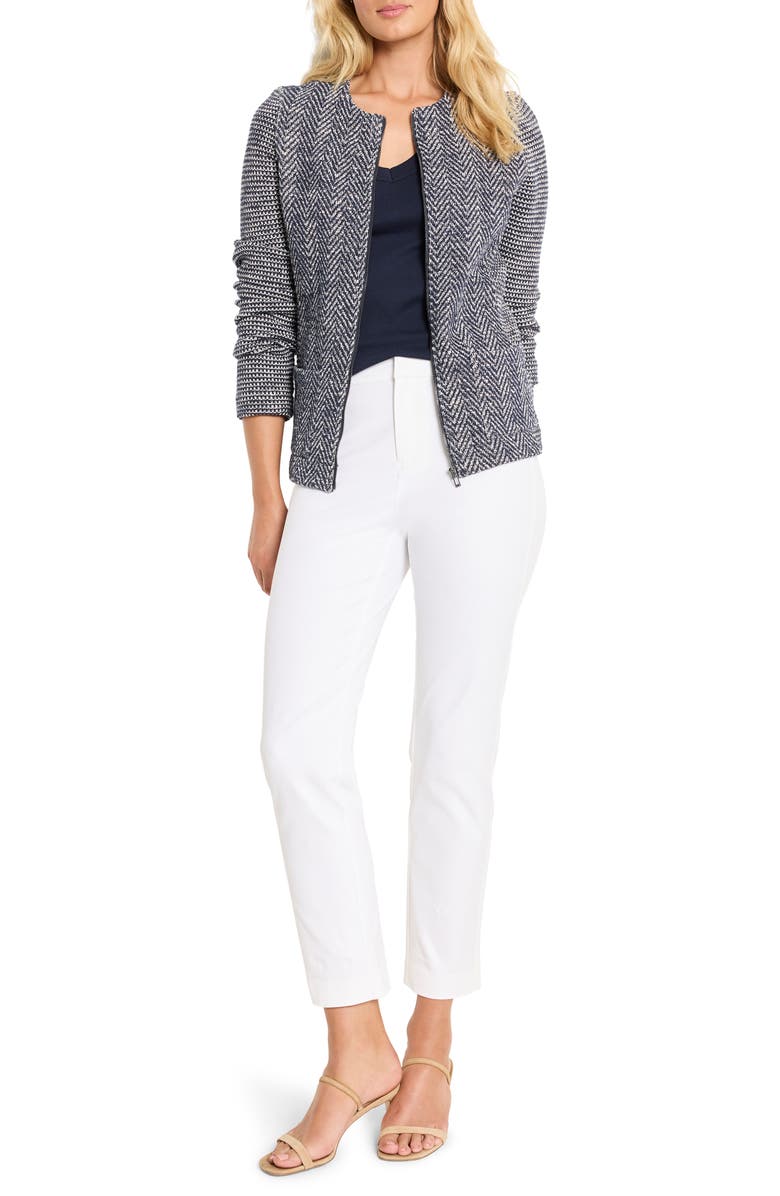 NIC+ZOE Copley Stretch Cotton Blend Pants, Alternate, color, Paper White