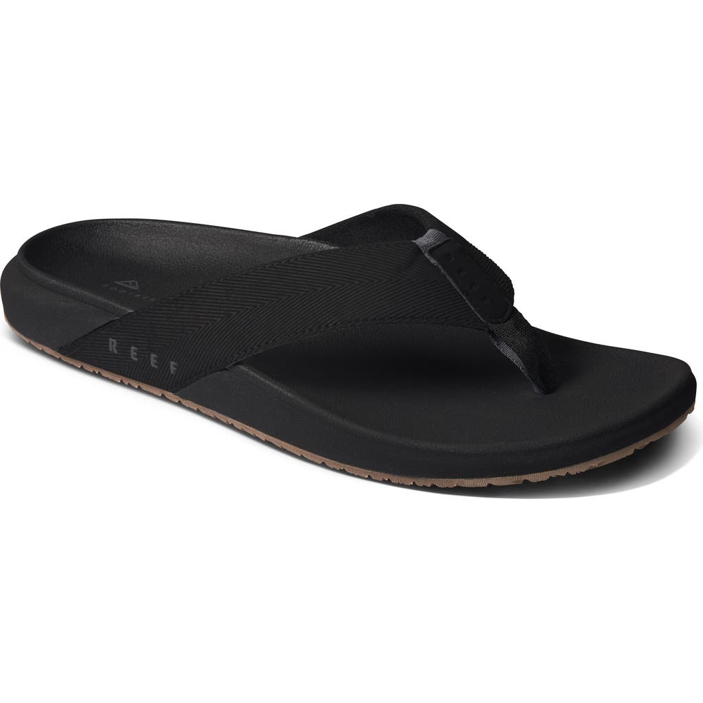 Reef The Raglan Flip Flop In Black/gum