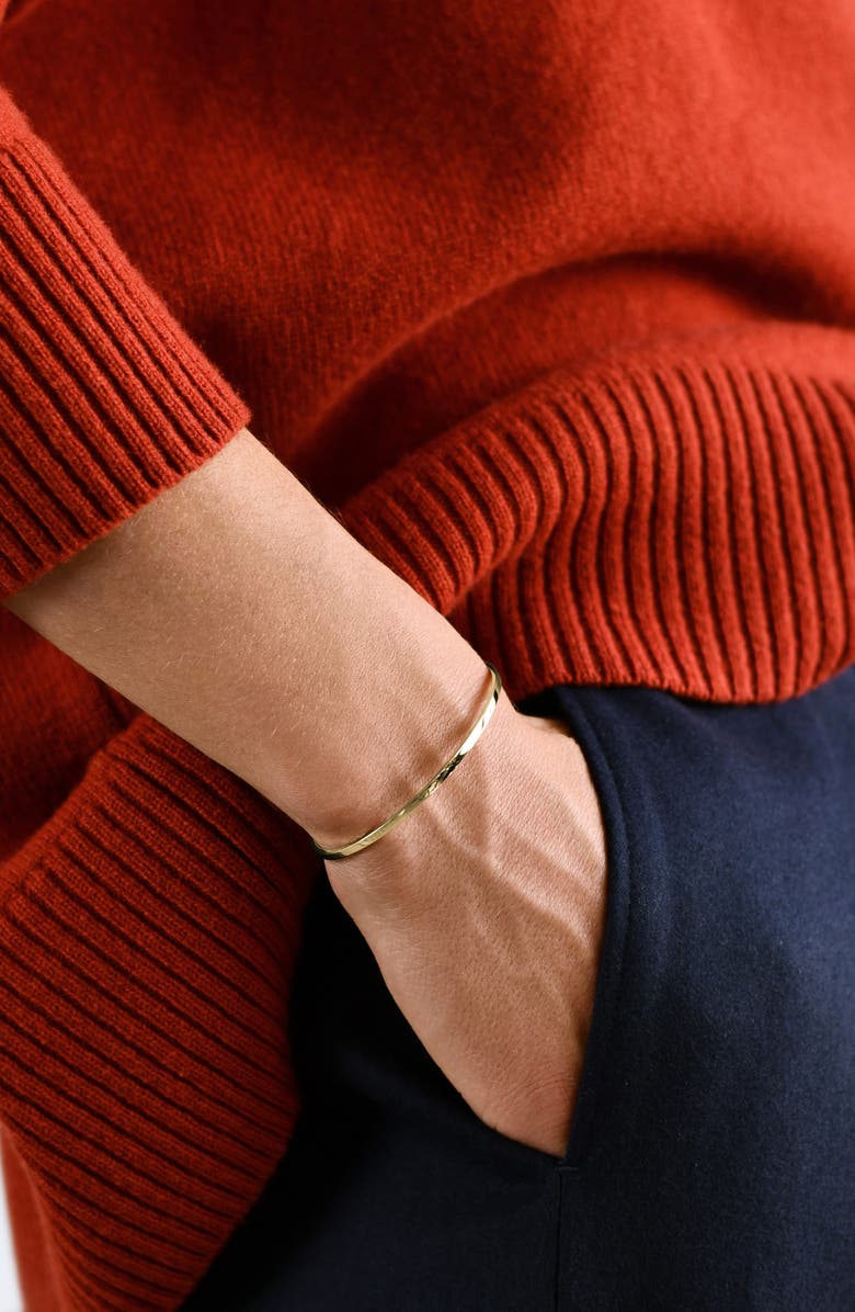 le gramme 7G Polished 18K Gold Ribbon Cuff Bracelet, Alternate, color,