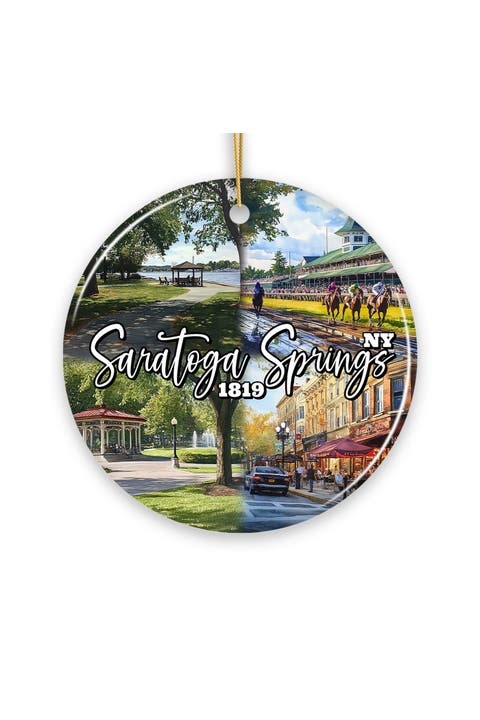 Saratoga Springs New York 1819 Ornament - Version 2