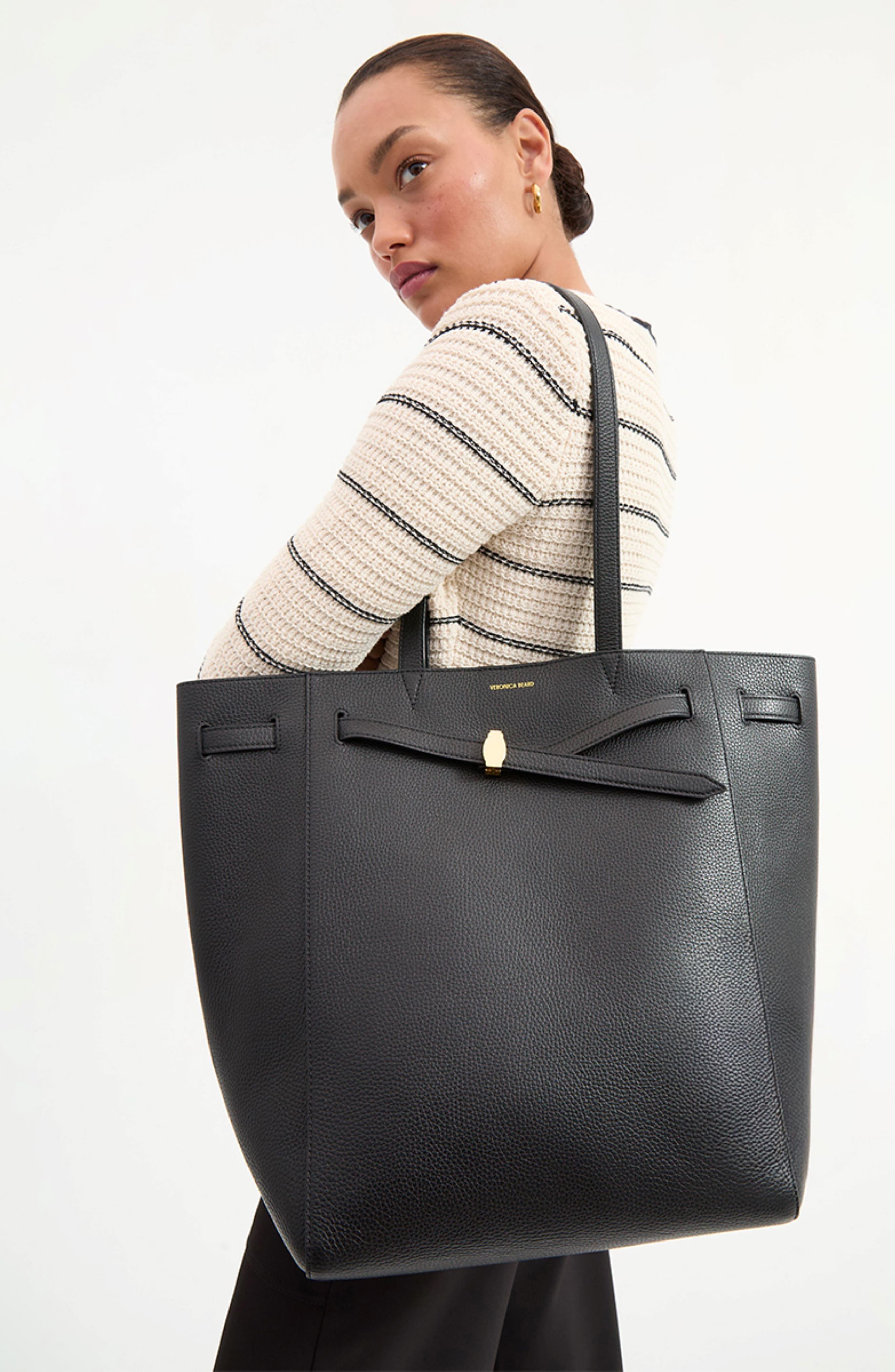 Veronica Beard Dash Leather Tote, Alternate, color, 