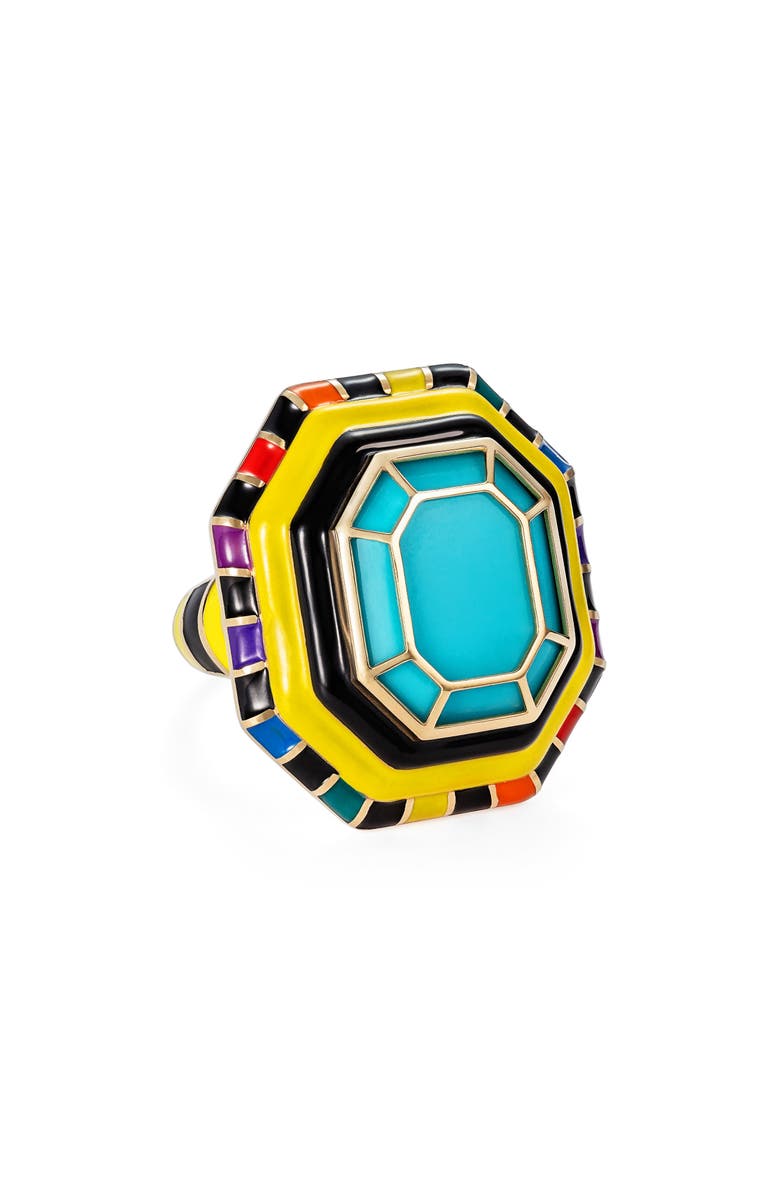 NeverNoT Grab 'n' Go Ready to Release Turquoise Ring, Main, color, 