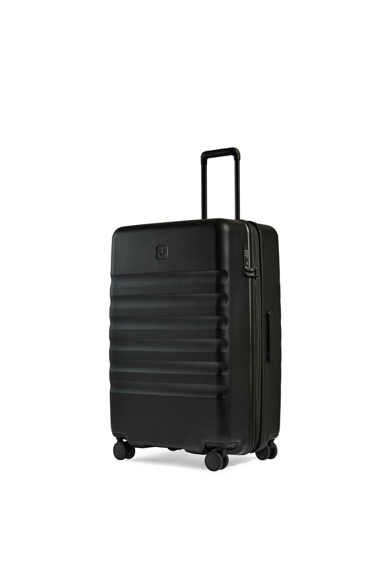 Icon Stripe Large Suitcase, Main, color, Black