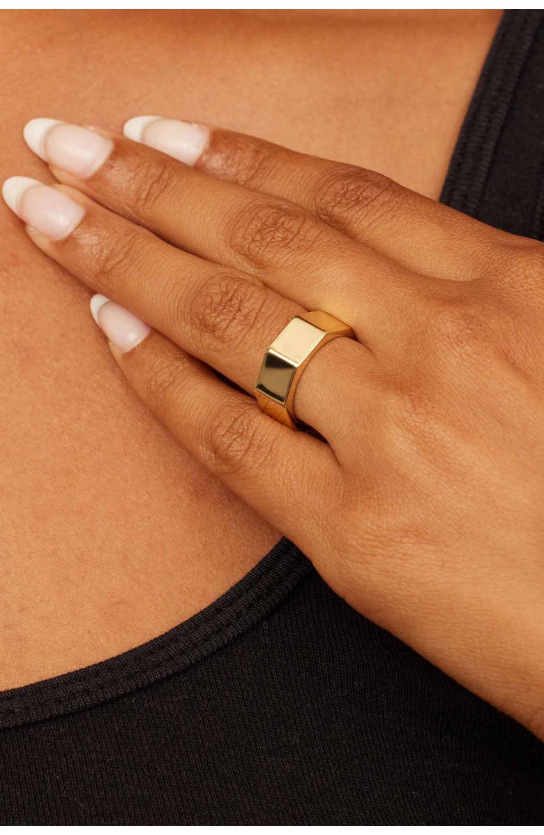 Oradina 14K Gold Bold Bolt Ring, Alternate, color, Yellow Gold