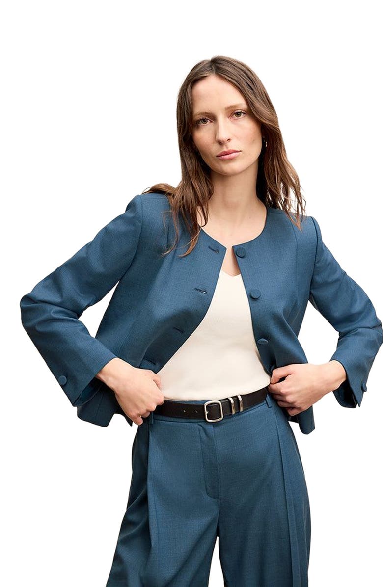M.M.LaFleur Aniya Crop Jacket - Wool Twill, Alternate, color, 