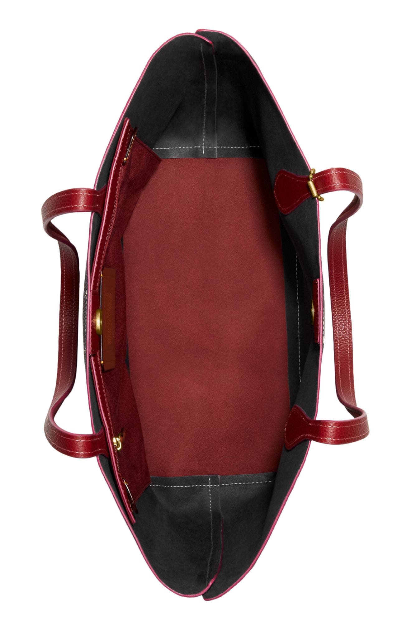 COACH Pebbled Leather Logo Tote, Alternate, color, 