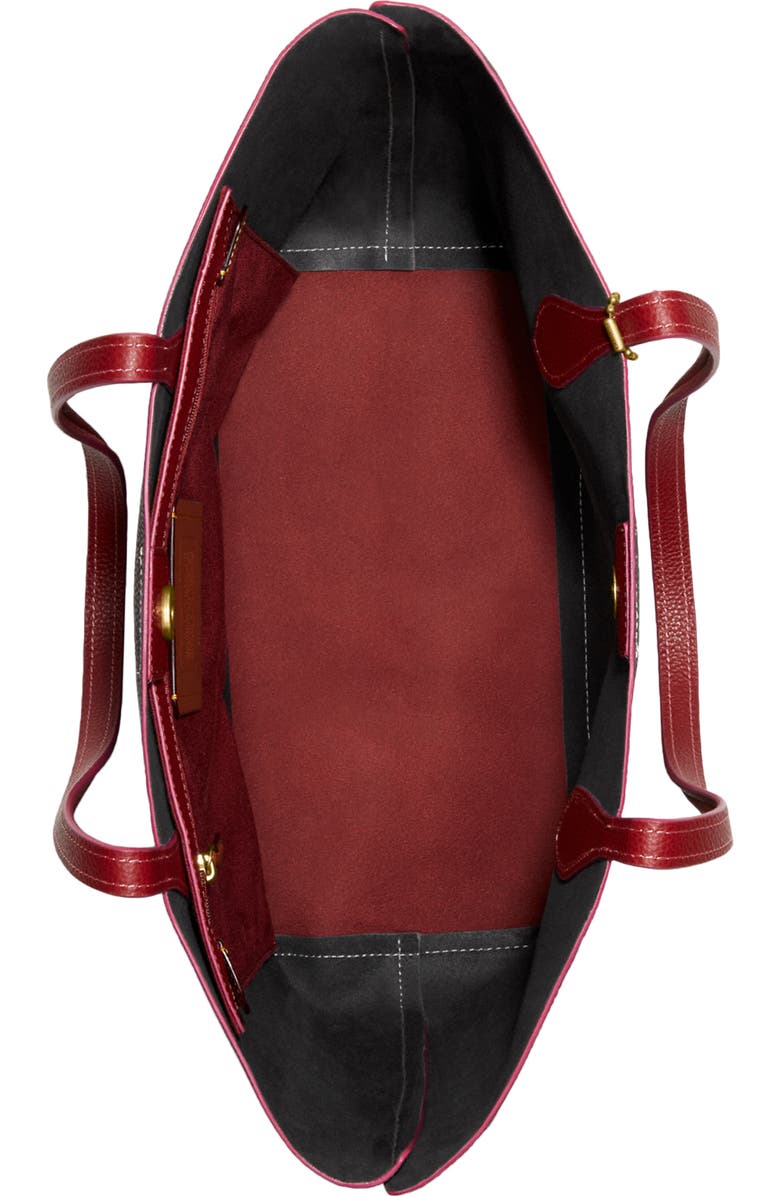 COACH Pebbled Leather Logo Tote, Alternate, color,