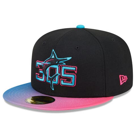 Men's New Era Black/Pink Miami Marlins 2025 City Connect 59FIFTY Fitted Hat