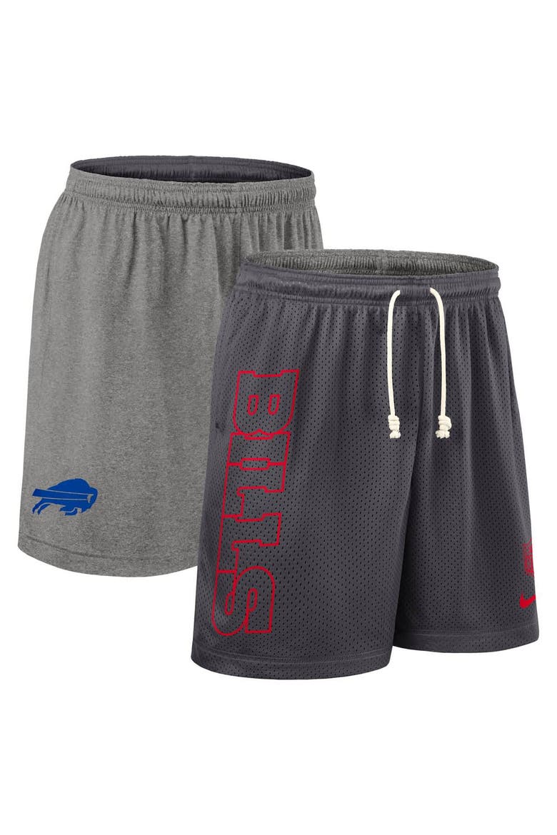 Men's Nike Gray Buffalo Bills Sideline Reversible Performance Shorts, Alternate, color, Gray