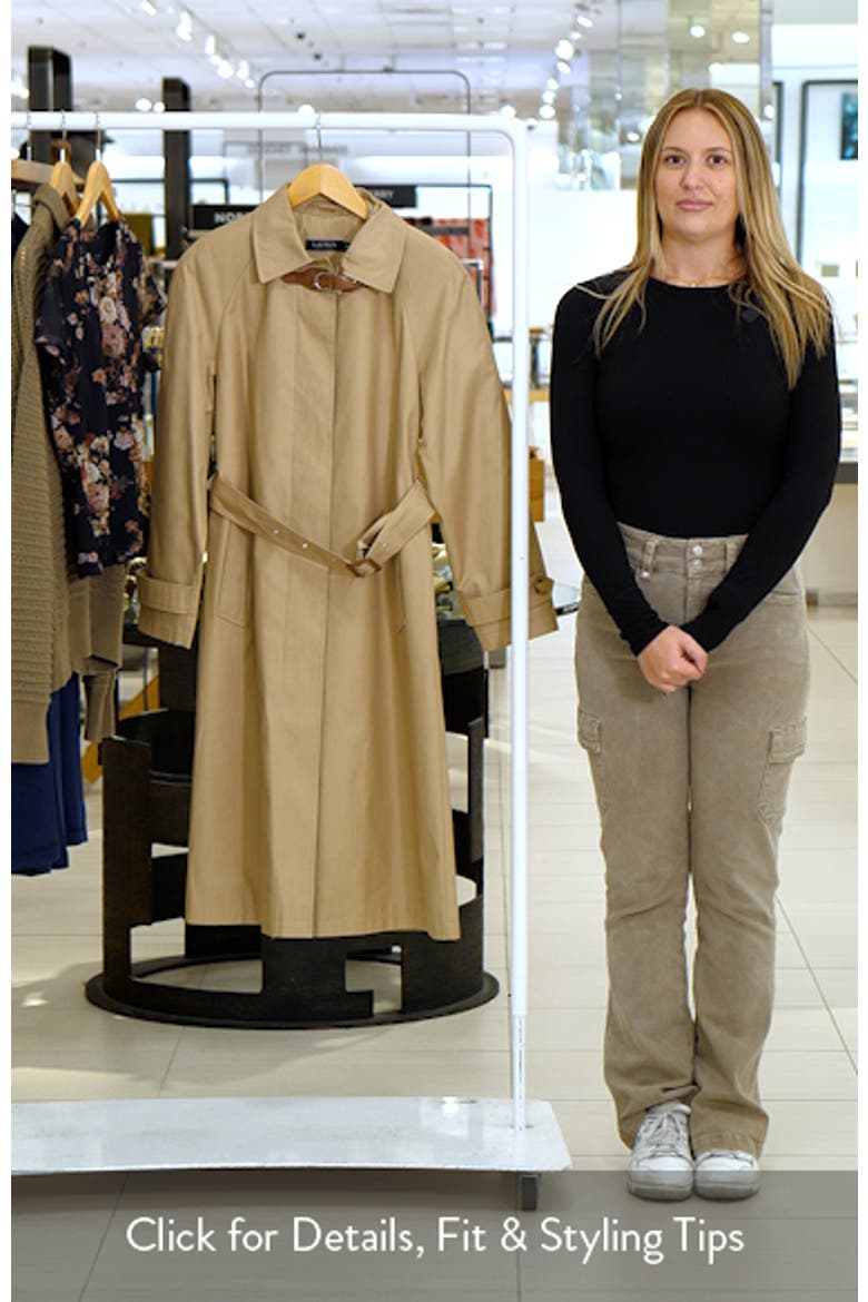 Belted Cotton Blend Trench Coat video