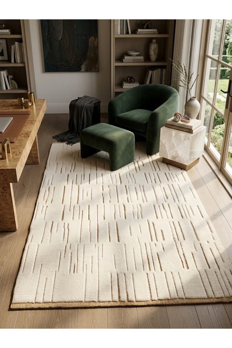 Narita Wool and Jute Rug, Alternate, color, Ivory