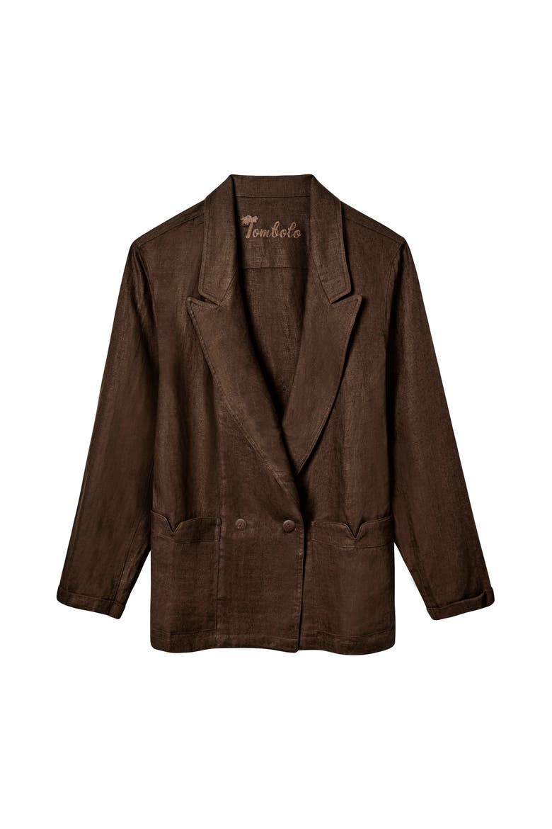 Easy-Going Jacket, Main, color, Brown Linen
