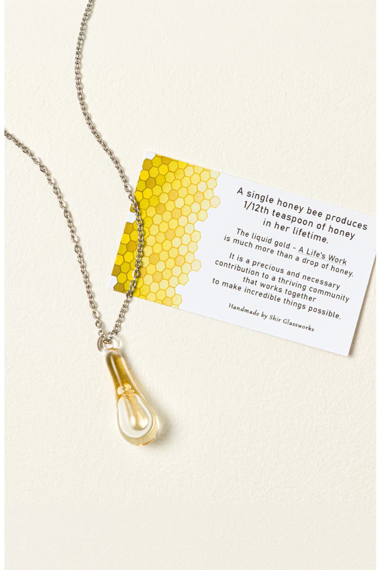 A Life's Work Honeybee Necklace by Shir Glassworks, Alternate, color, Multi