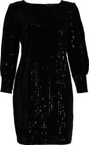 Julia Jordan Sequined Long Sleeve Body-Con Dress