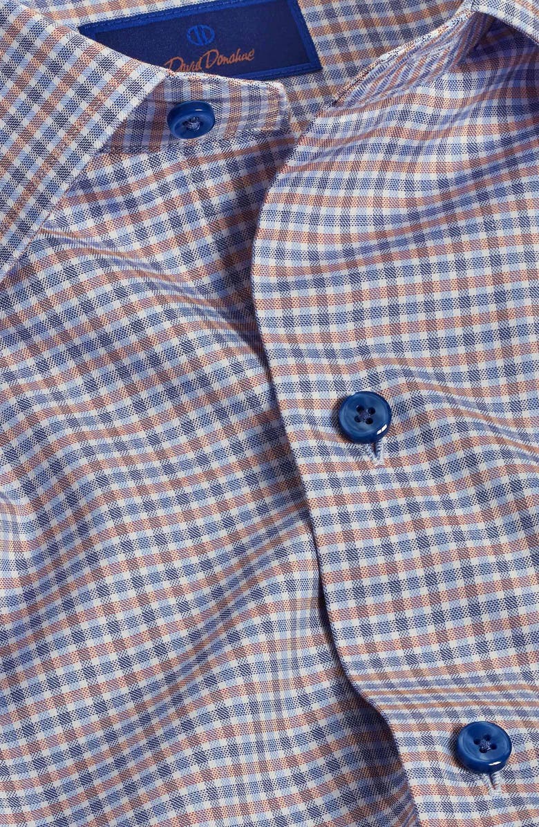 David Donahue Twill Check Sport Shirt, Alternate, color,