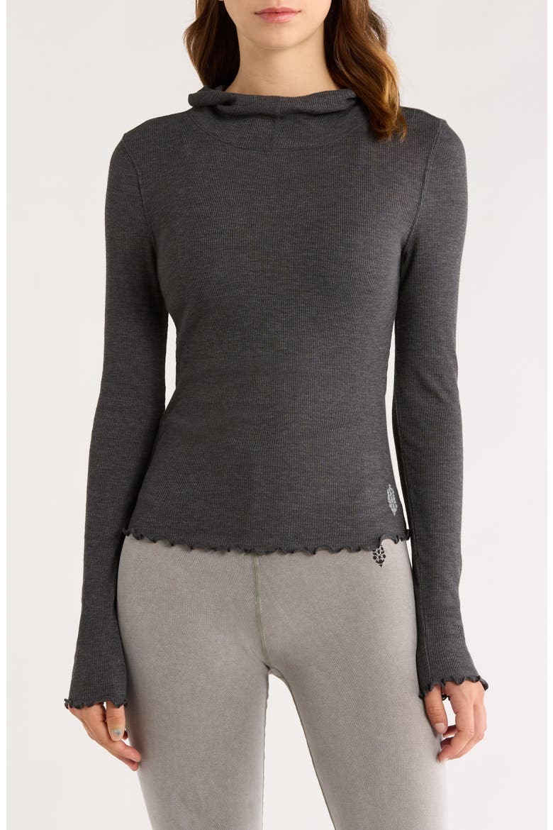 FP Movement Breathe Easy Cotton Blend Hoodie, Main, color, WASHED BLACK
