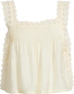 Steve Madden Easten Pintuck Lace Tank